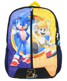 Sonic The Hedgehog Backpack Sonic And Tails 2 Fast Molded 16" Backpack Tote Bag