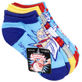 Captain Underpants Kids Comic Superhero Ankle No-Show Socks 4 Pair (10-4)