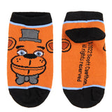 Five Nights at Freddy's Kids Character Designs No-Shoe Ankle Socks 4 Pairs, 10-4