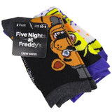 Five Nights at Freddy's Kids Freddy and Chico Character Crew Socks 2 Pair (10-4)
