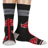 Naruto: Shippuden Red Cloud Rain Of Blood Justice Anime Crew Socks (8-12)