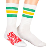 Stranger Things Retro 80's Inspired 3 Stripe Logo Adult Crew Socks