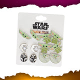 Star Wars The Mandalorian Baby Grogu 6 Pack Costume Jewelry Stud Earrings Set