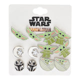 Star Wars The Mandalorian Baby Yoda 6 Pack Costume Jewelry Stud Earrings Set