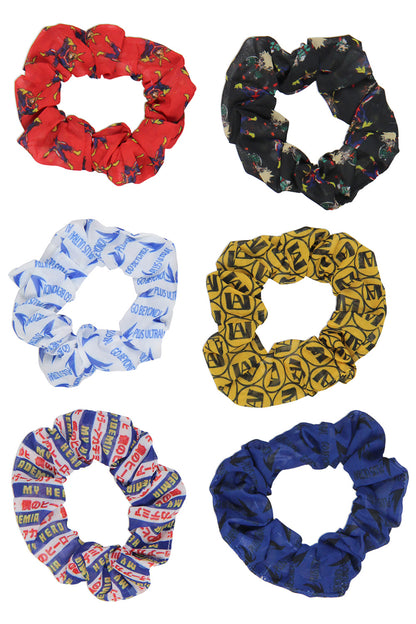 My Hero Academia 6 Piece Scrunchie Set Hair Ties Hair Accessories