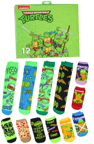Teenage Mutant Ninja Turtles 12 Days of Socks Ankle and Crew Character Socks