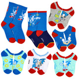 Sonic The Hedgehog Boys Week of Socks Ankle and Crew 7 Pair Gift Box Set