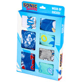 Sonic The Hedgehog Boys Week of Socks Ankle and Crew 7 Pair Gift Box Set