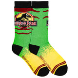 Jurassic Park Mens' Dinosaur Amusement Island-Inspired Adult Crew Socks 3 Pair