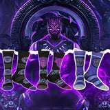 Marvel Black Panther Wakanda Forever 3 Pair Multi-Design Mid-Calf Crew Socks