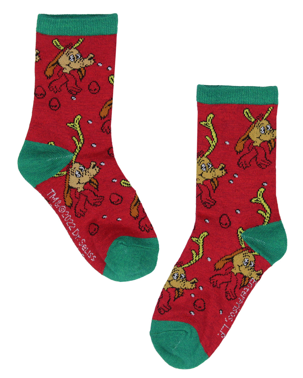 Dr. Seuss GRINCH Kids 3 Pairs Multi-Design Crew Socks For Boys' Or Girls'