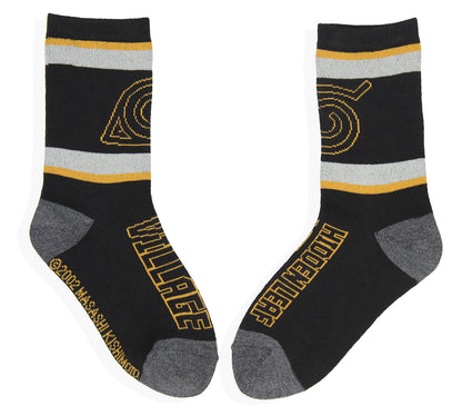 Naruto Shippuden Kids Ramen Take Out Gift Box 3-Pair Youth Crew Socks
