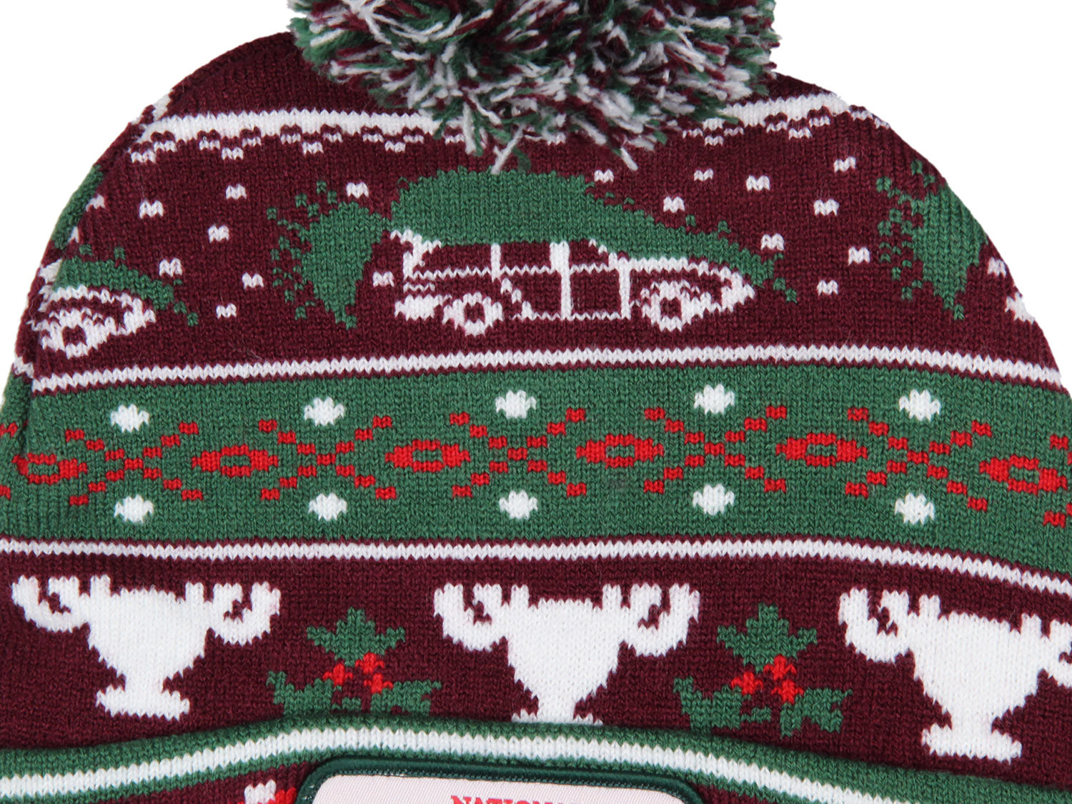 National Lampoon's Christmas Vacation Fair Isle Cuffed Pom Beanie Hat