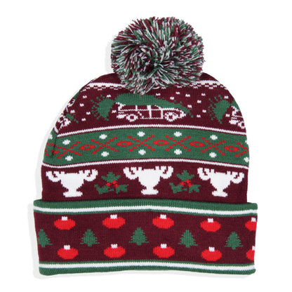 National Lampoon's Christmas Vacation Fair Isle Cuffed Pom Beanie Hat
