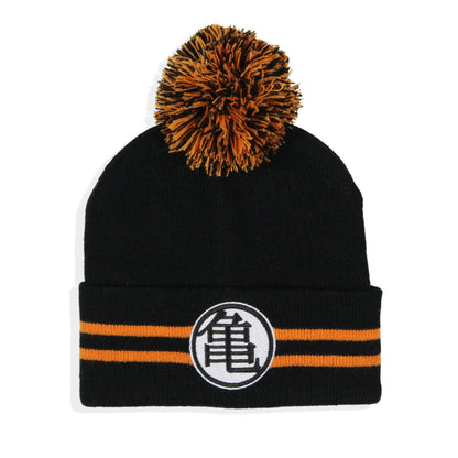 Dragon Ball Z Beanie Anime Goku Master Roshi Turtle Hermit Logo Cuff Pom Hat Cap