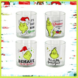 Dr. Seuss GRINCH Drinking Glasses Set Of 4 10 Oz. (295 ml.)