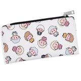Golden Girls Wallet Chibi Character Zip Closure Faux Saffiano Leather Wallet
