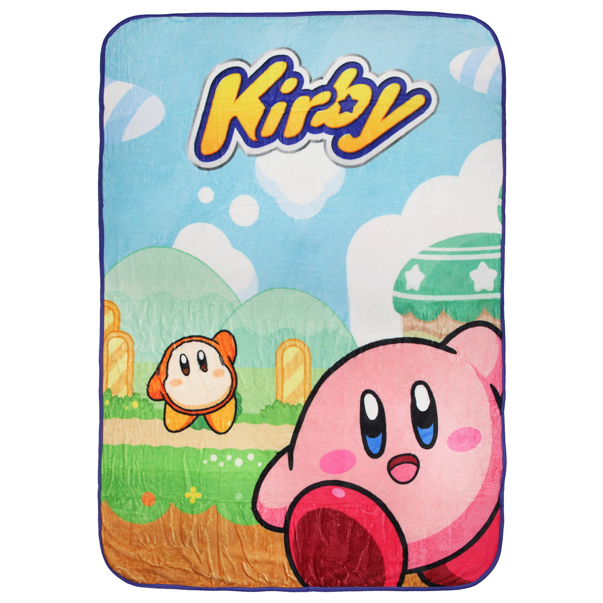 Nintendo Kirby Video Game Kirby and Waddle Dee Soft Fleece Plush Throw Blanket