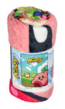 Nintendo Kirby Video Game Kirby and Waddle Dee Soft Fleece Plush Throw Blanket