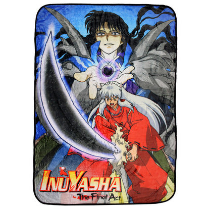 Inuyasha The Final Act Anime InuYasha and Naraku Plush Throw Blanket 45" x 60"