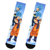 Dragon Ball Z Goku And Vegeta Super Saiyan Sublimated Men's Crew Socks 1 Pair