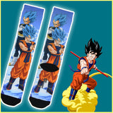 Dragon Ball Z Goku And Vegeta Super Saiyan Sublimated Men's Crew Socks 1 Pair