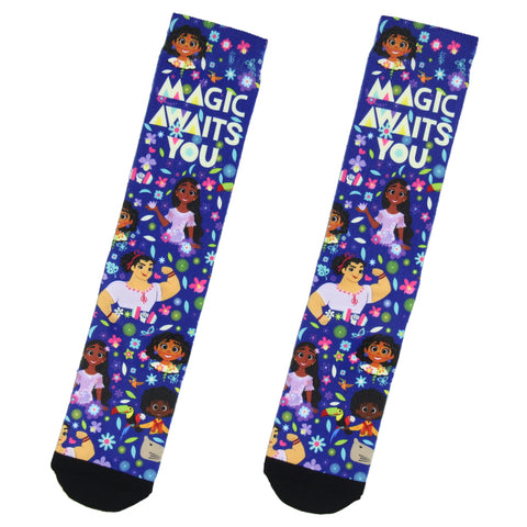 Disney Encanto Magic Awaits You Sublimated Adult Crew Socks 1 Pair