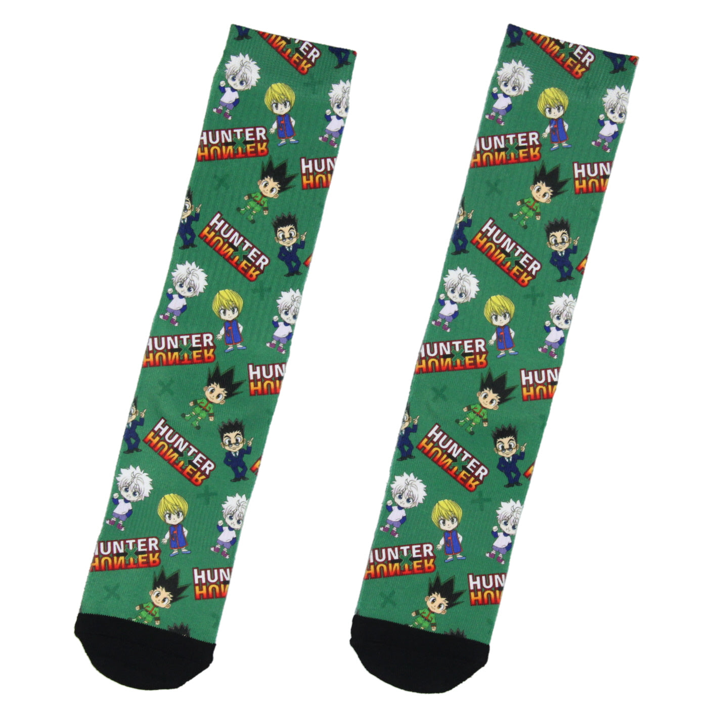 Hunter X Hunter Anime Mens' Chibi Characters Sublimated Crew Socks 1 Pair