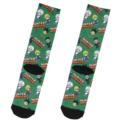Hunter X Hunter Anime Mens' Chibi Characters Sublimated Crew Socks 1 Pair