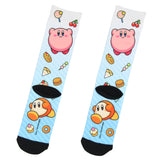 Bioworld Kirby Loves To Eat Gaming Design Sublimation Crew Socks