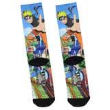 Naruto: Shippuden Men's Manga Anime Naruto Hidden Leaf Village Crew Socks (8-12)