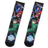 Bioworld Yu Yu Hakusho Ghost Files Allover Design Men's Sublimated Crew Socks