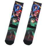 Bioworld Yu Yu Hakusho Ghost Files Allover Design Men's Sublimated Crew Socks