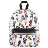 Naruto Shippuden Allover Chibi Character Faux Leather Mini Backpack Tote Bag