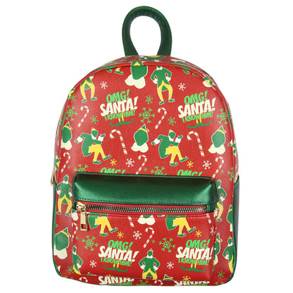 Elf The Movie Buddy OMG! Santa! I Know Him Faux Leather Mini Backpack 12"