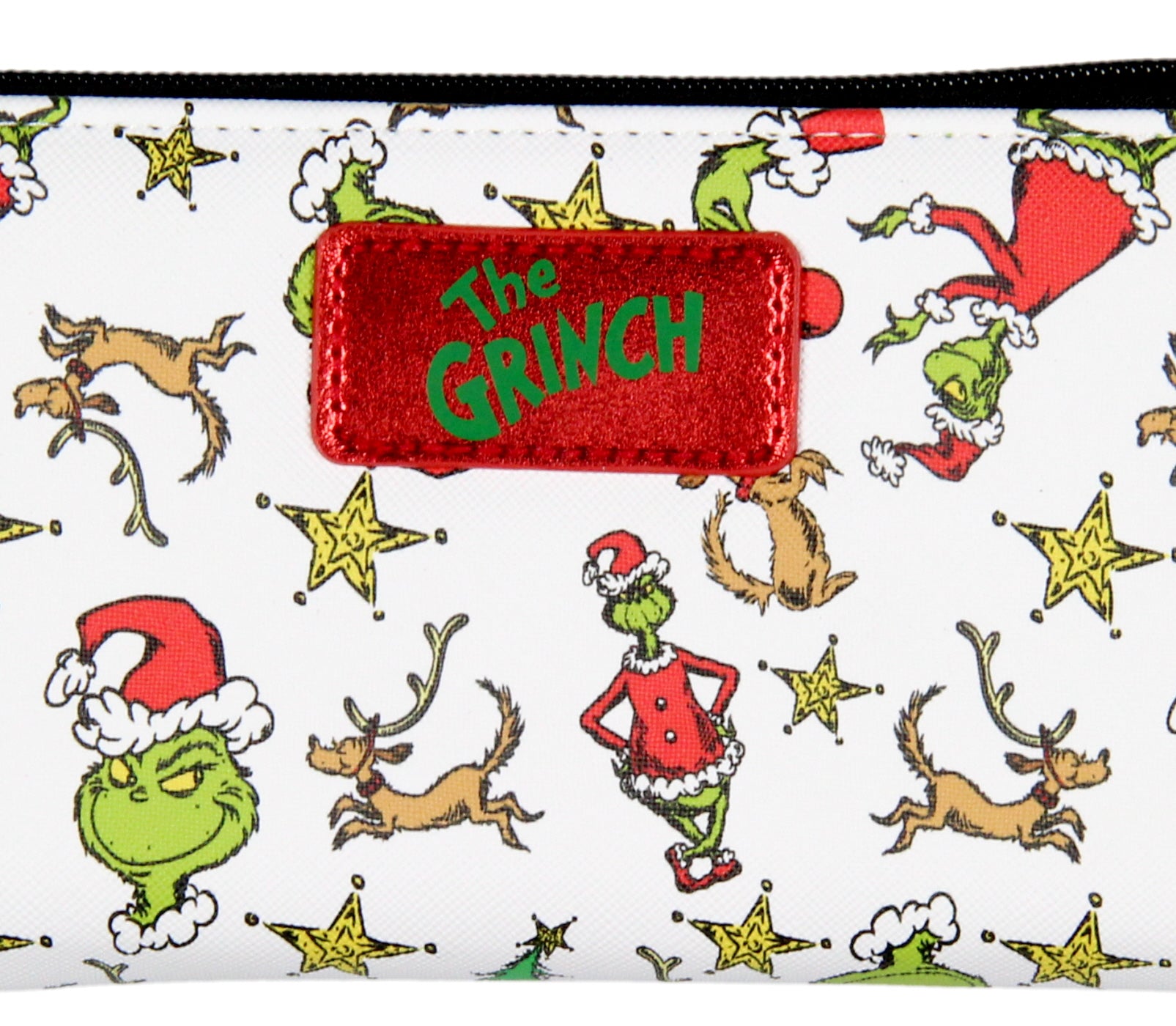 How The Grinch Stole Christmas Faux Saffiano Leather Zip Closure Wallet
