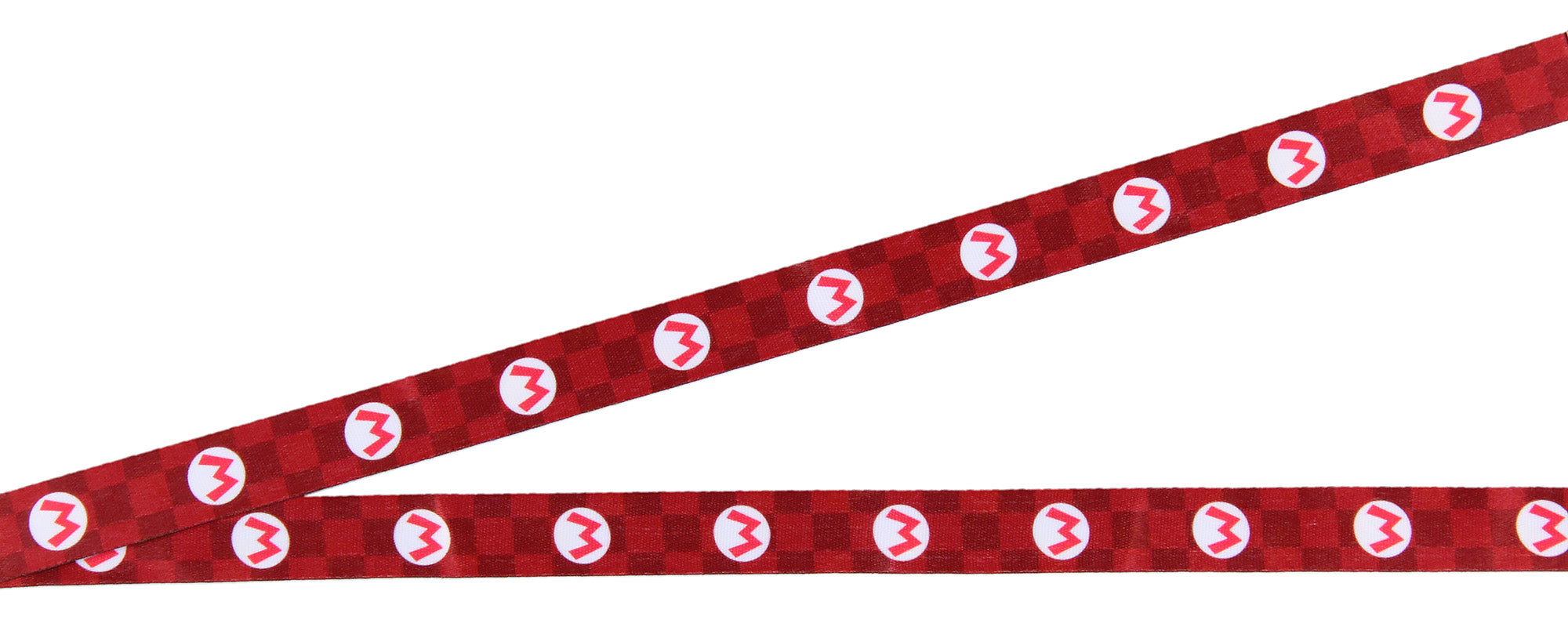 Super Mario Star and Mario Logo Reversible Breakaway Keychain Lanyard ID Holder
