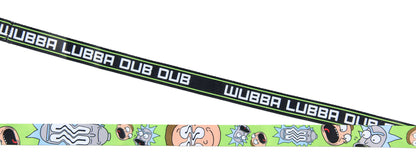 Rick And Morty Wubba Wubba Lanyard with ID Holder Rubber Charm and Sticker