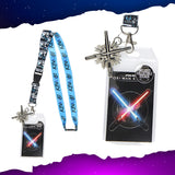Star Wars Obi-Wan Kenobi ID Lanyard Badge Holder With Metal Light Saber Charm