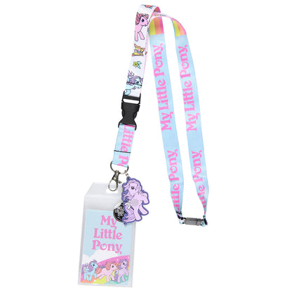 My Little Pony Retro Reversible ID Lanyard Badge Holder With Rubber Pony Charm