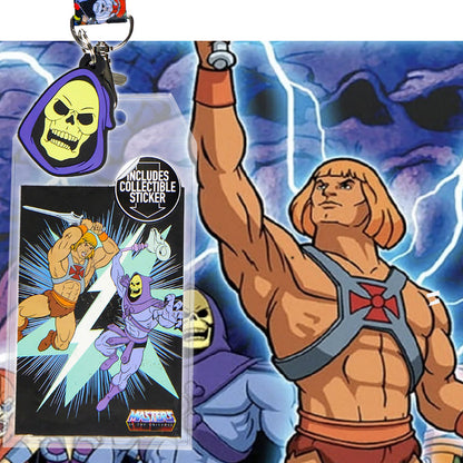 He-Man Masters of The Universe ID Lanyard Badge Holder With Rubber Skeletor Charm