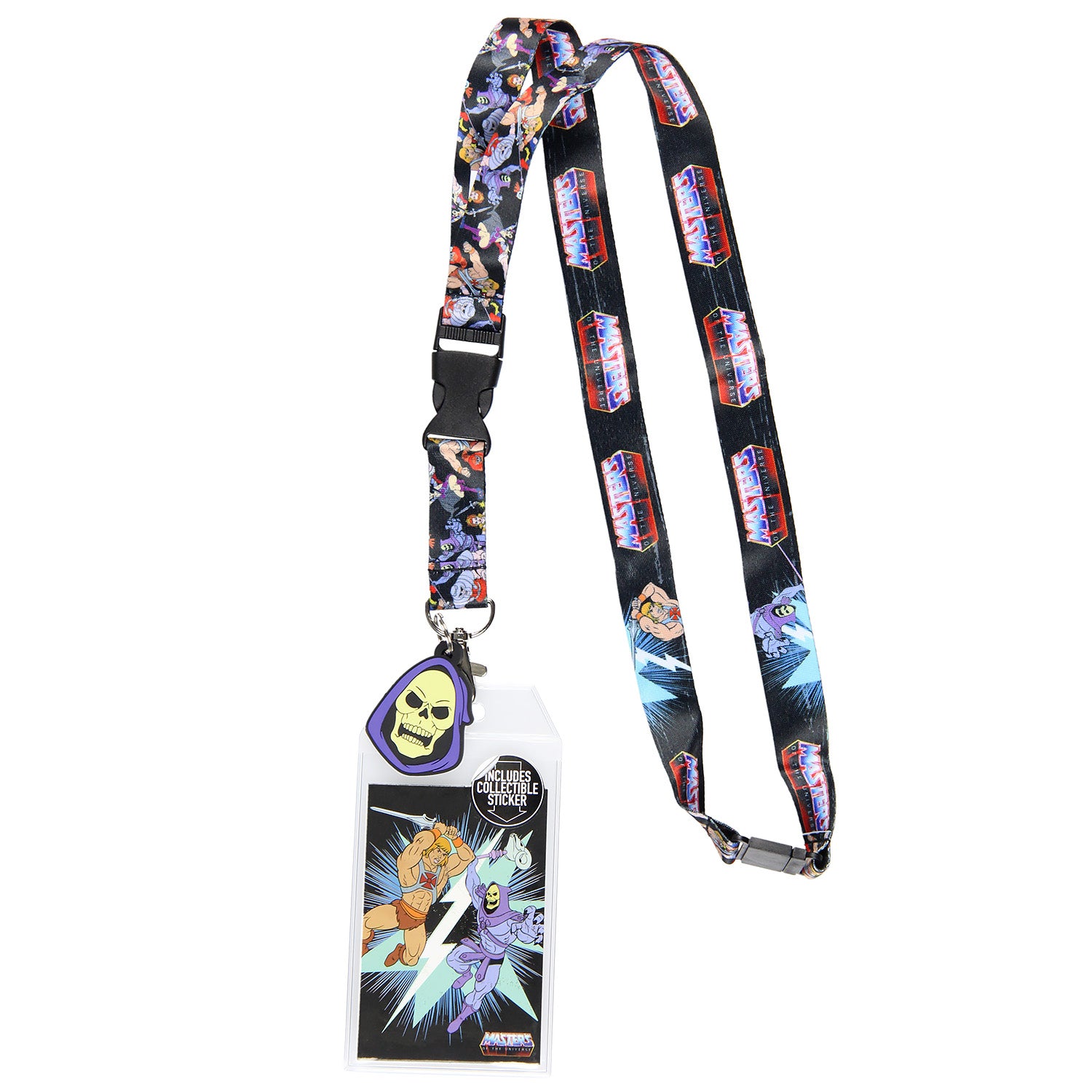 He-Man Masters of The Universe ID Lanyard Badge Holder With Rubber Skeletor Charm