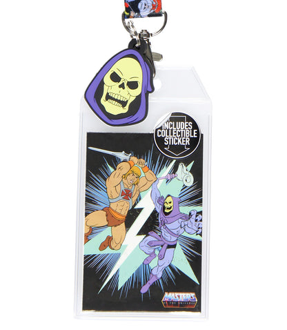 He-Man Masters of The Universe ID Lanyard Badge Holder With Rubber Skeletor Charm