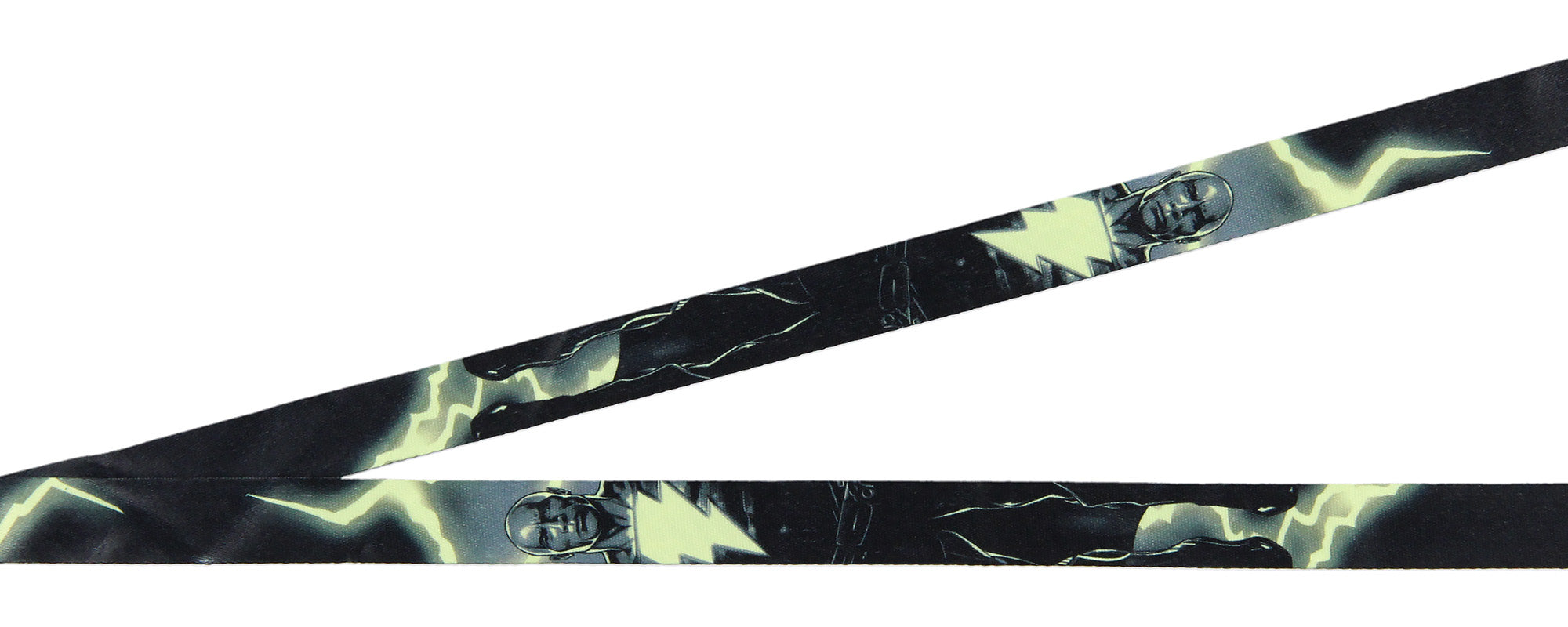 Black Adam Movie Reversible ID Lanyard Badge Holder With Lightning Charm