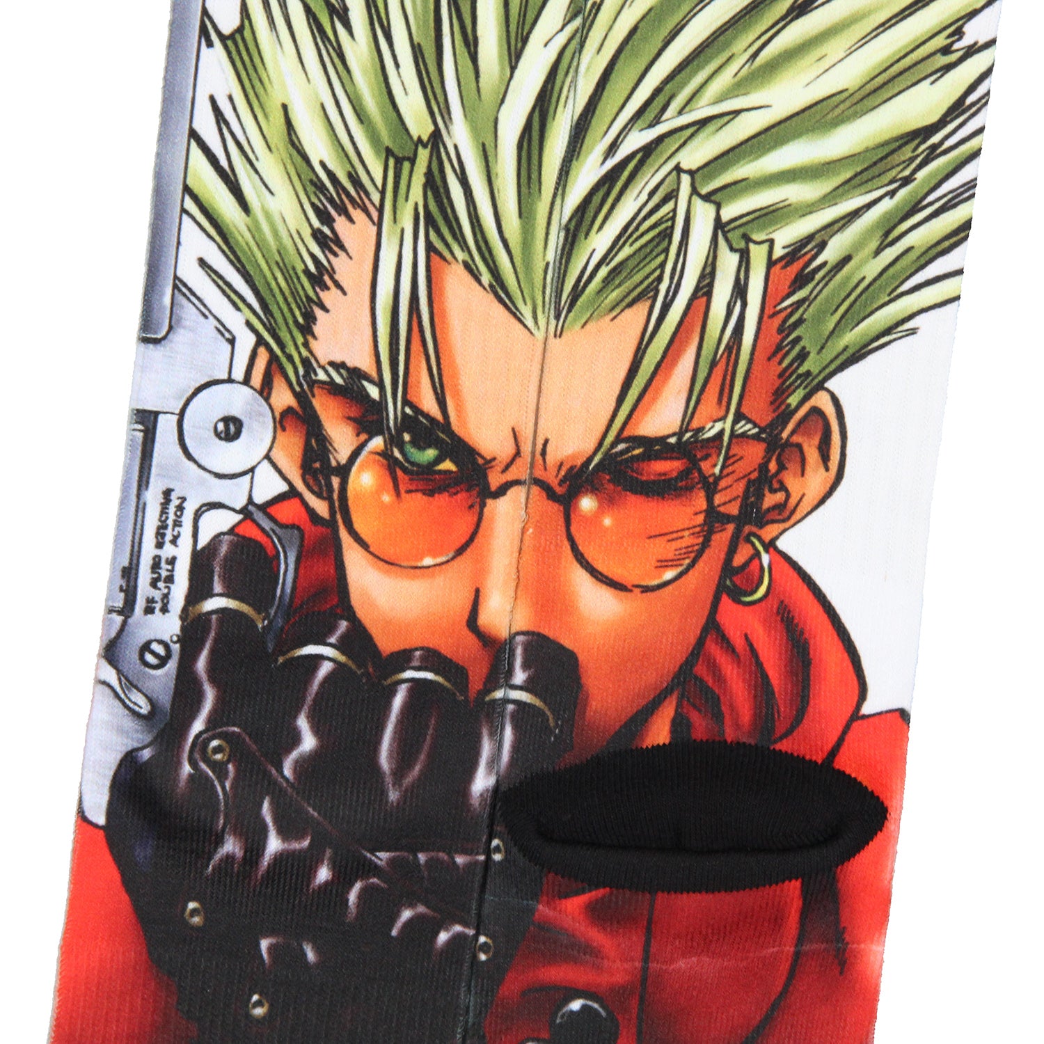 Trigun Anime Men's Vash The Stampede Sublimated Adult Crew Socks 1 Pair