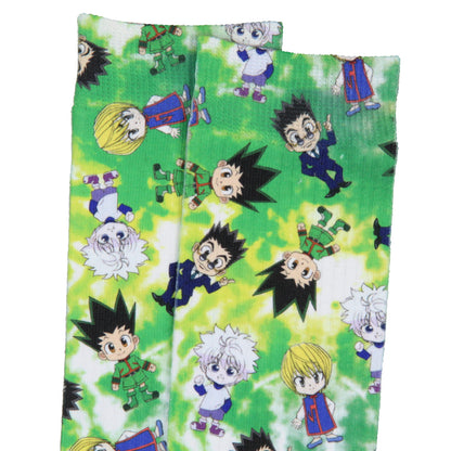 Hunter X Hunter Anime Mens' Chibi Characters Sublimated Adult Crew Socks 1 Pair