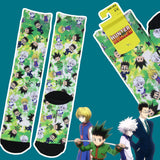 Hunter X Hunter Anime Mens' Chibi Characters Sublimated Adult Crew Socks 1 Pair