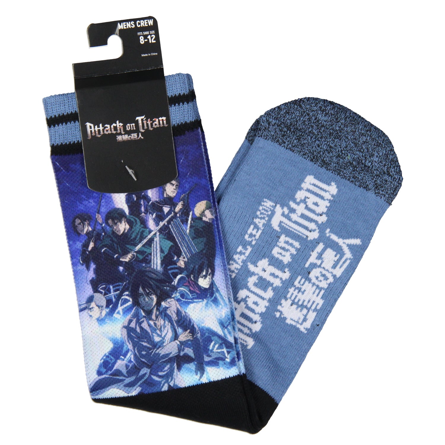 Attack on Titan Final Season Men's Anime Manga Mid-Calf Athletic Crew Socks