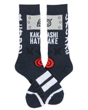 Naruto Shippuden Kakashi Hatake Hidden Leaf Village Logo Athletic Crew Socks