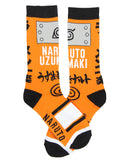 Naruto Shippuden Naruto Uzumaki Hidden Leaf Village Logo Athletic Crew Socks